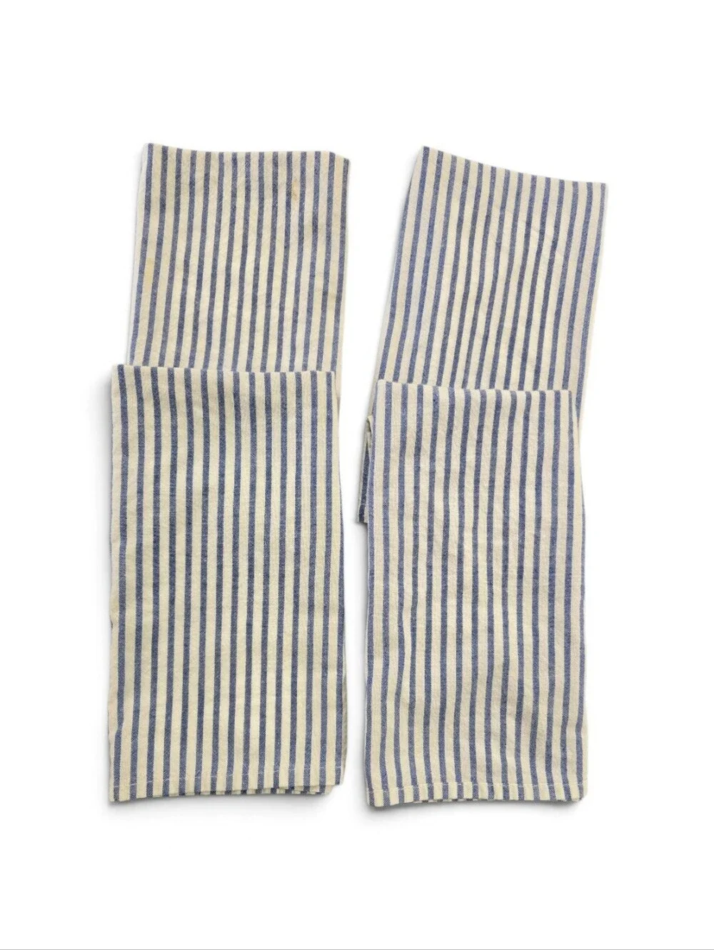 Blue Plested Placemat and Striped Napkin Set Of 4